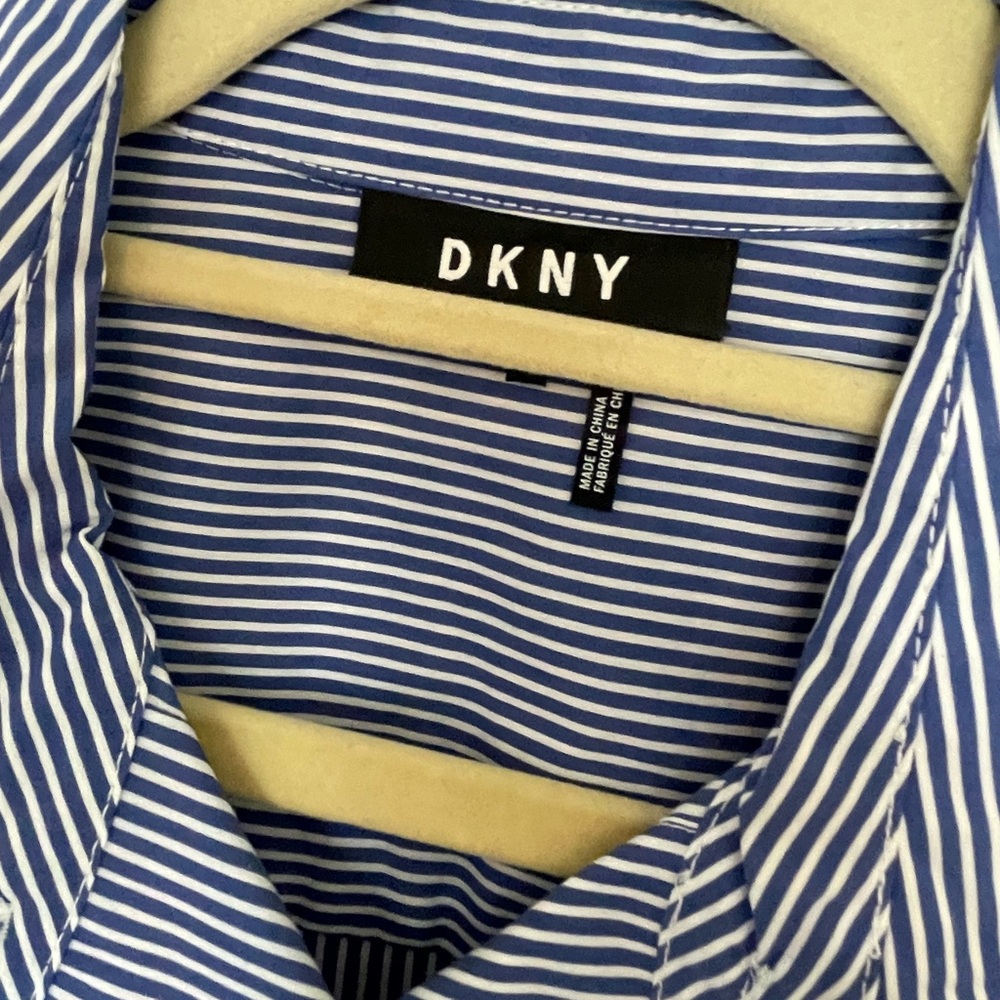 DKNY Navy Striped Midi Dress - Picture 3 of 5